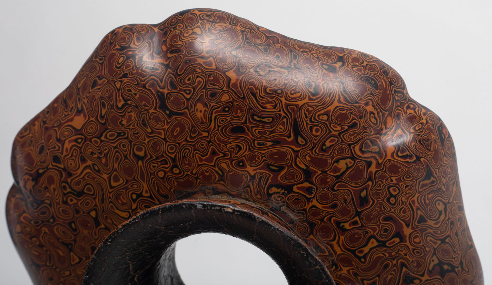 Estate Chinese Lacquer Made Tea Cup Base - 10