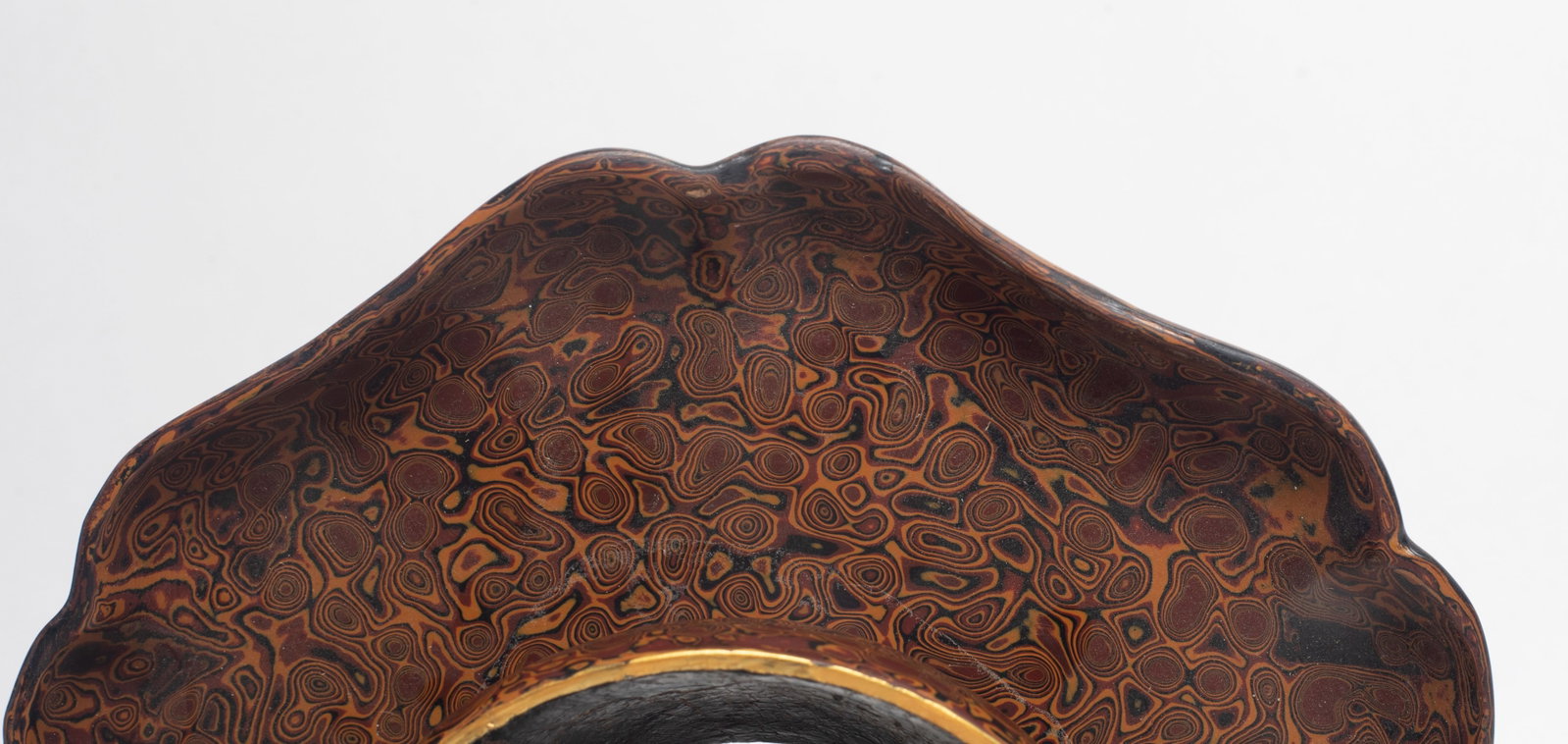 Estate Chinese Lacquer Made Tea Cup Base - 4
