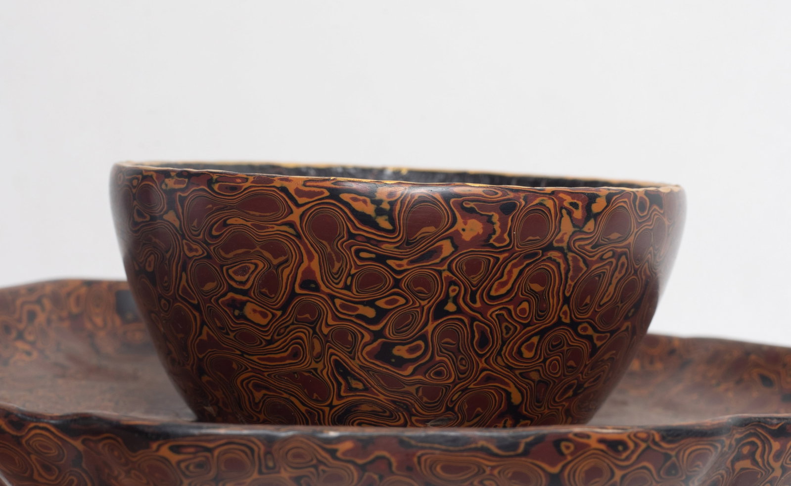Estate Chinese Lacquer Made Tea Cup Base - 5