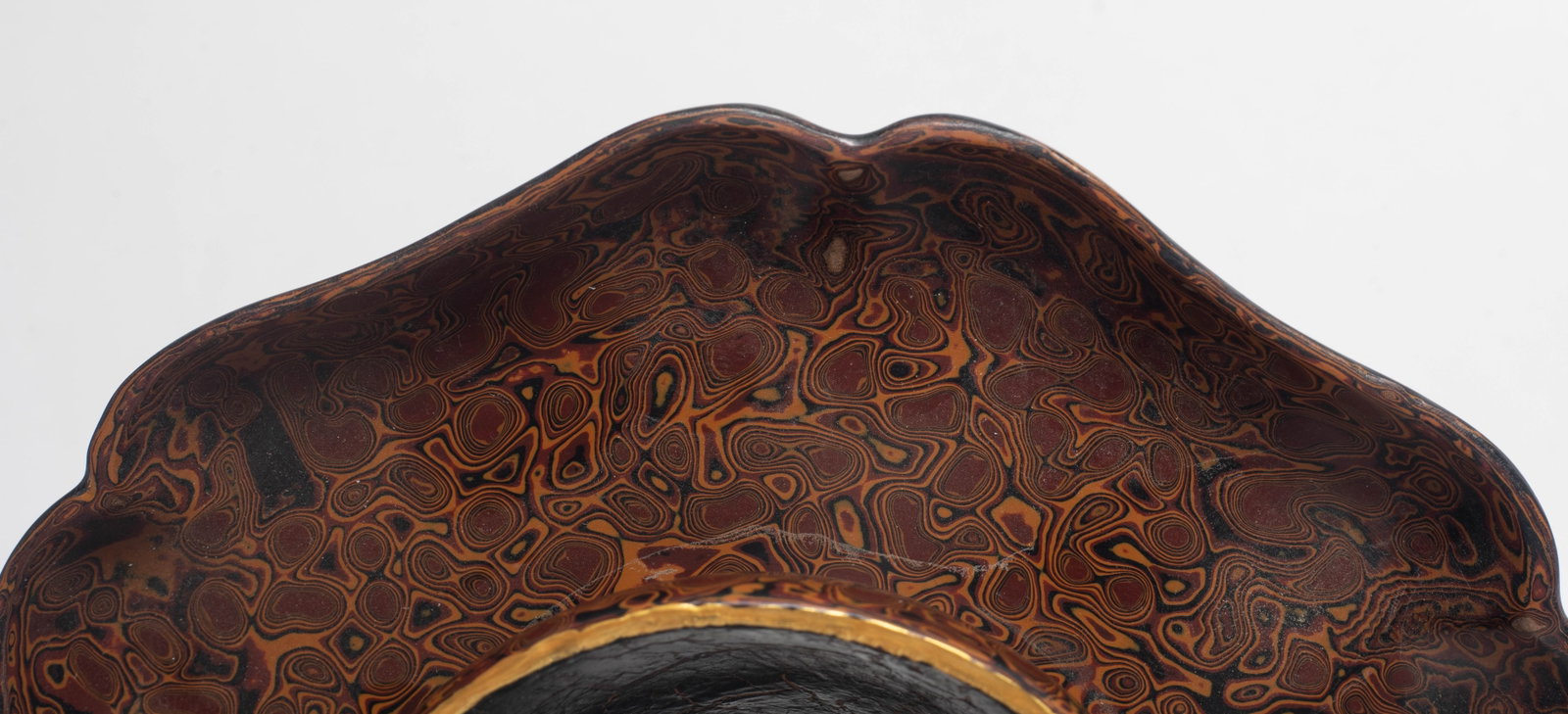 Estate Chinese Lacquer Made Tea Cup Base - 6