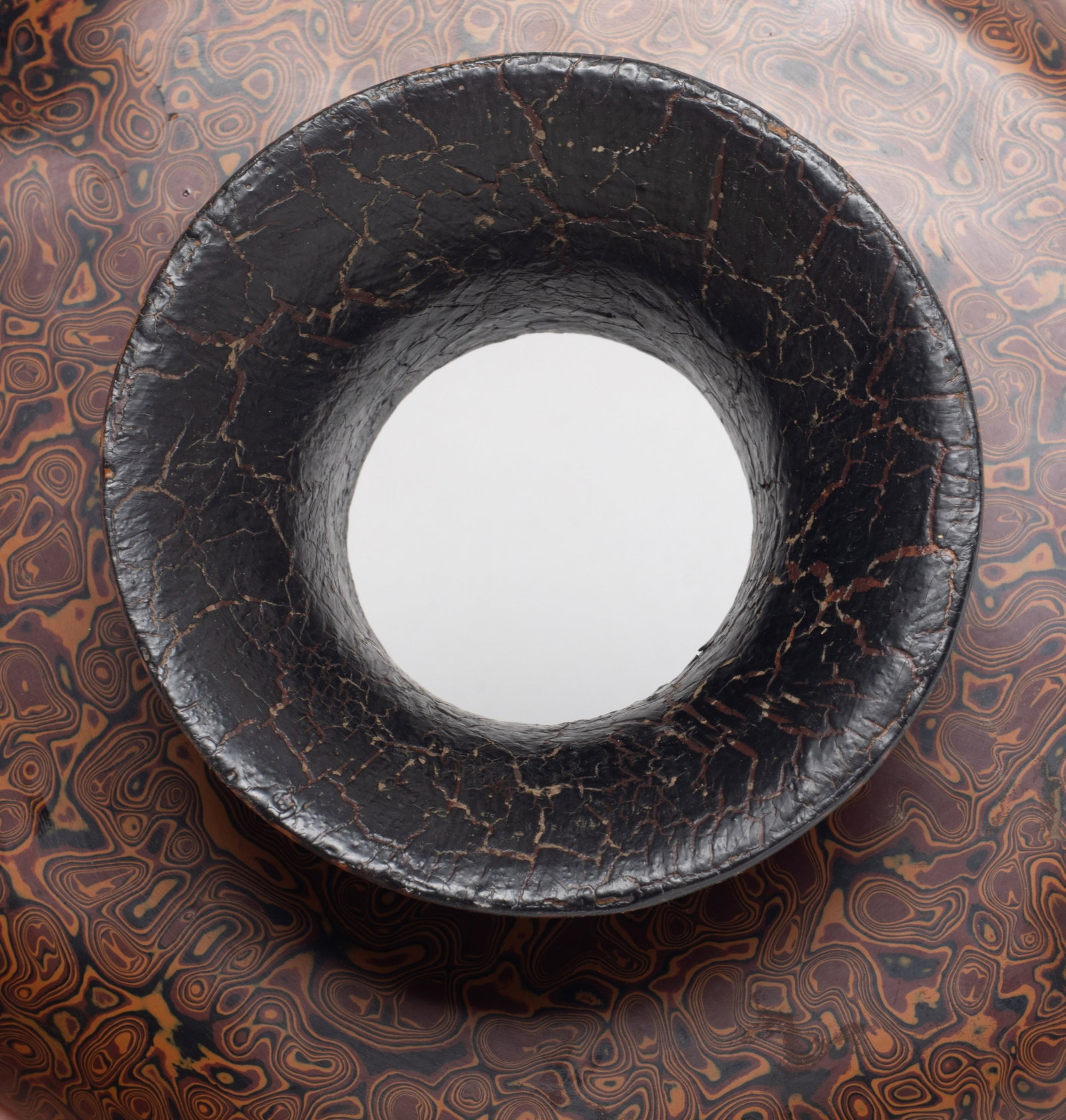 Estate Chinese Lacquer Made Tea Cup Base - 8
