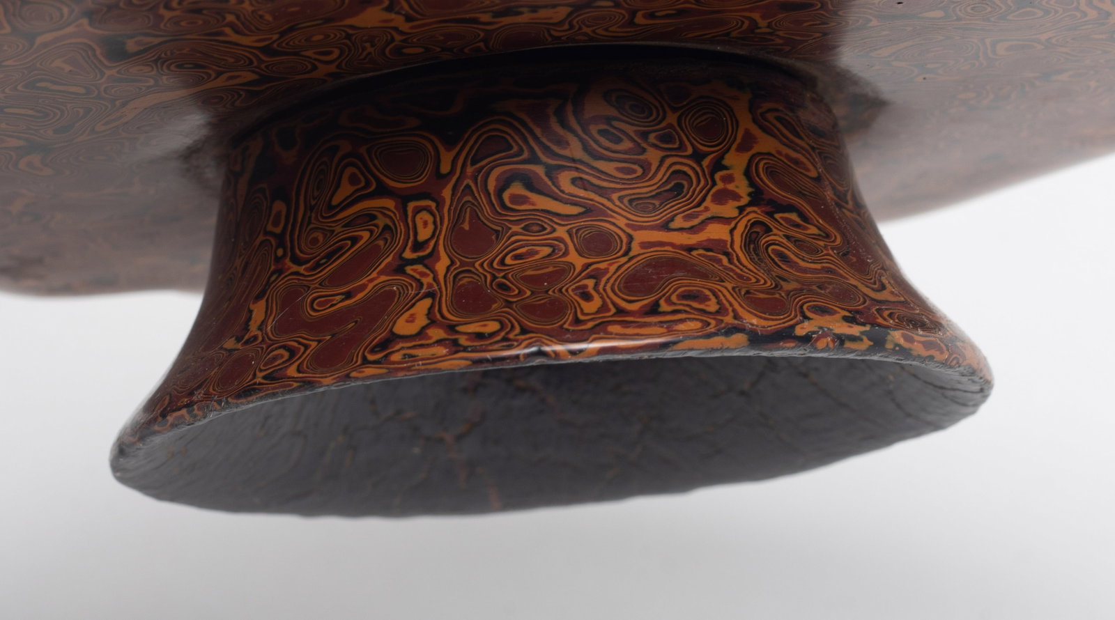 Estate Chinese Lacquer Made Tea Cup Base - 9