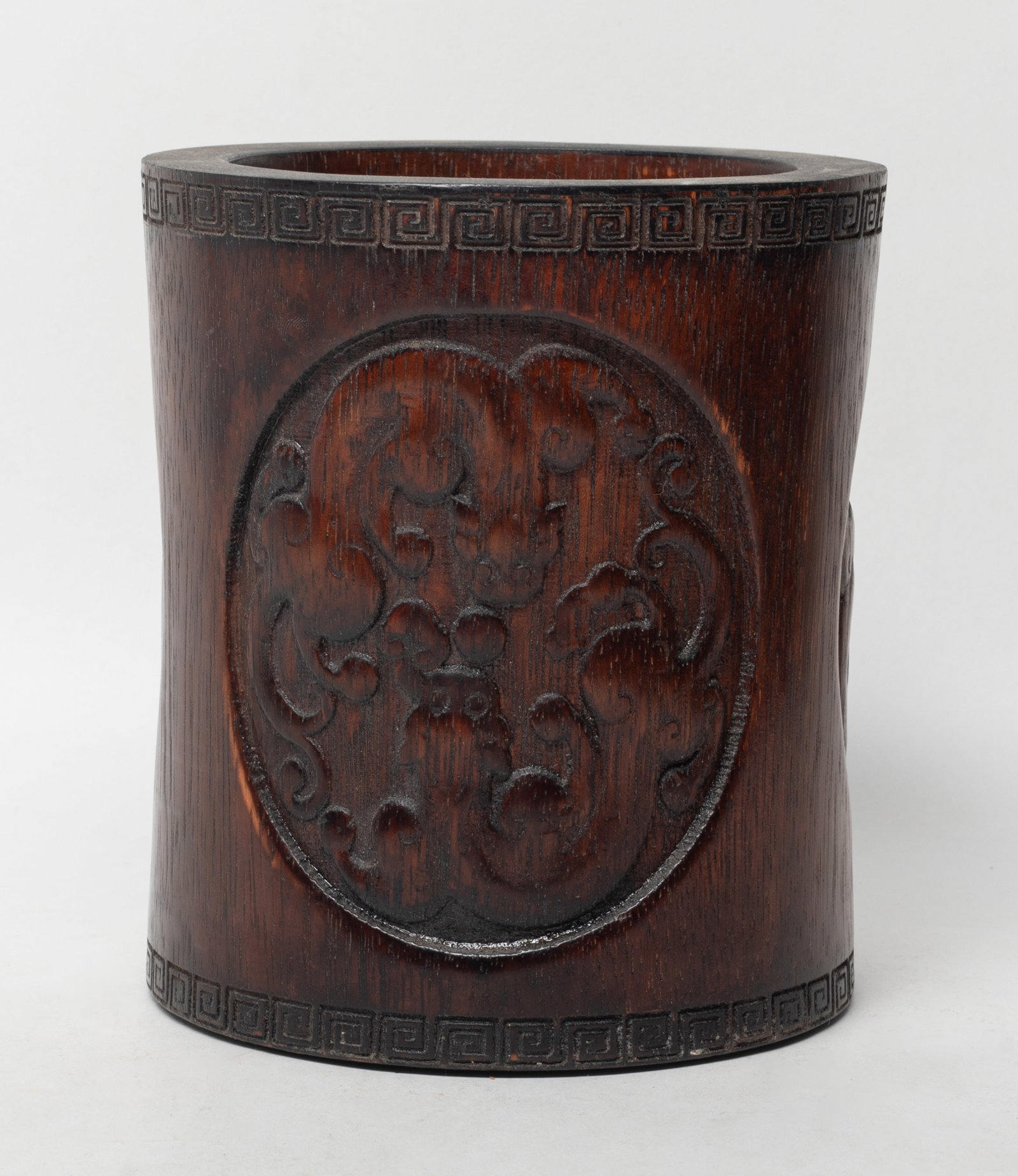 Chinese Agarwood Carved Brush Pot (1 of 9)