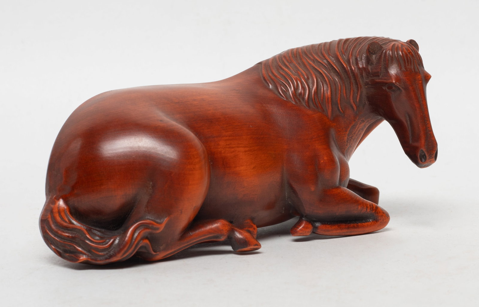 Vtg. Chinese Boxwood Sculpture of Horse (1 of 10)