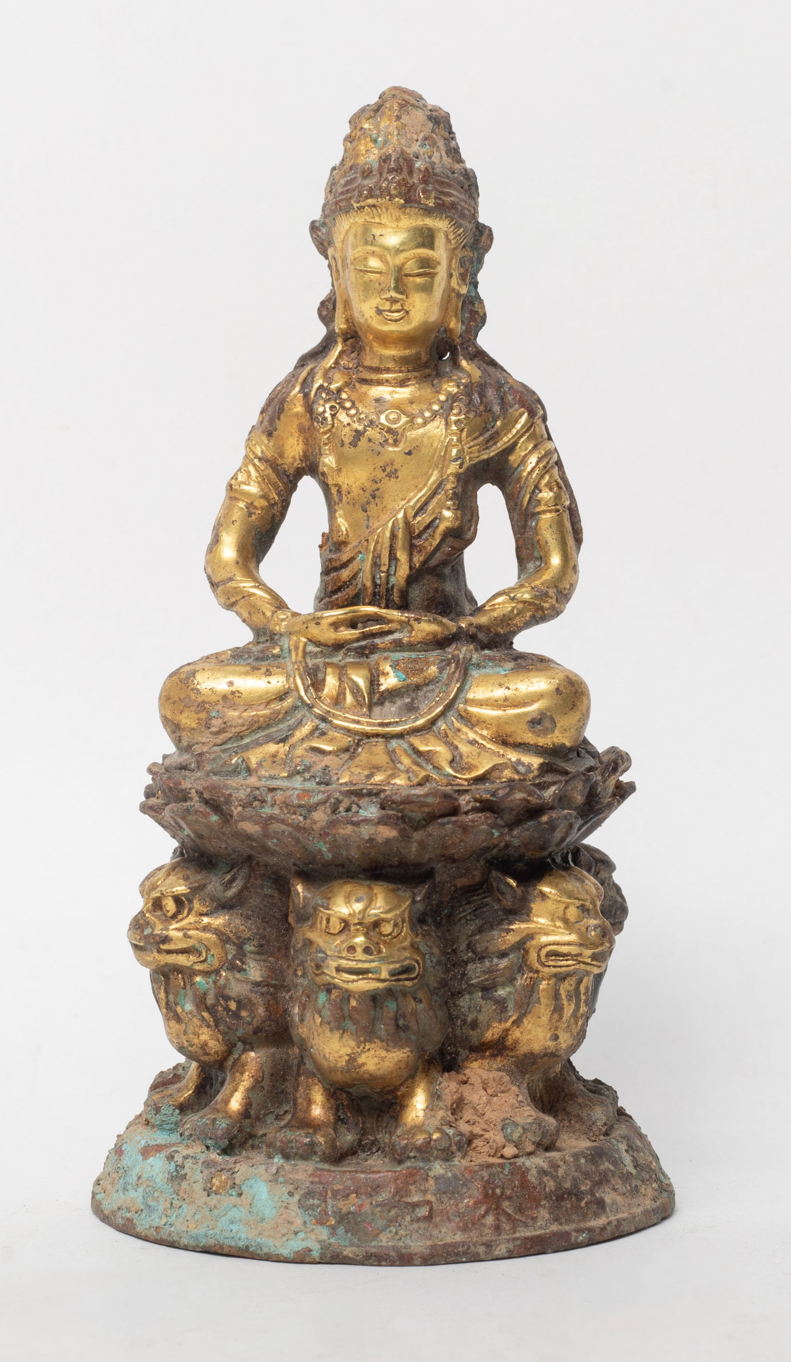 Chinese Gold on Bronze Sculpture of Buddha (1 of 11)