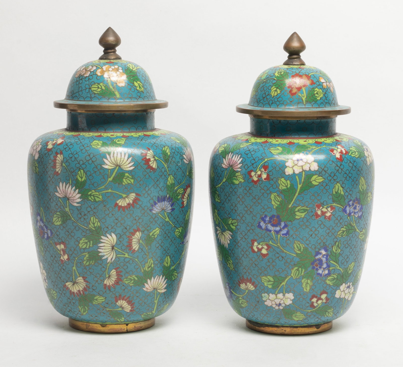 Two Chinese Cloisonne Covered Vases (1 of 9)