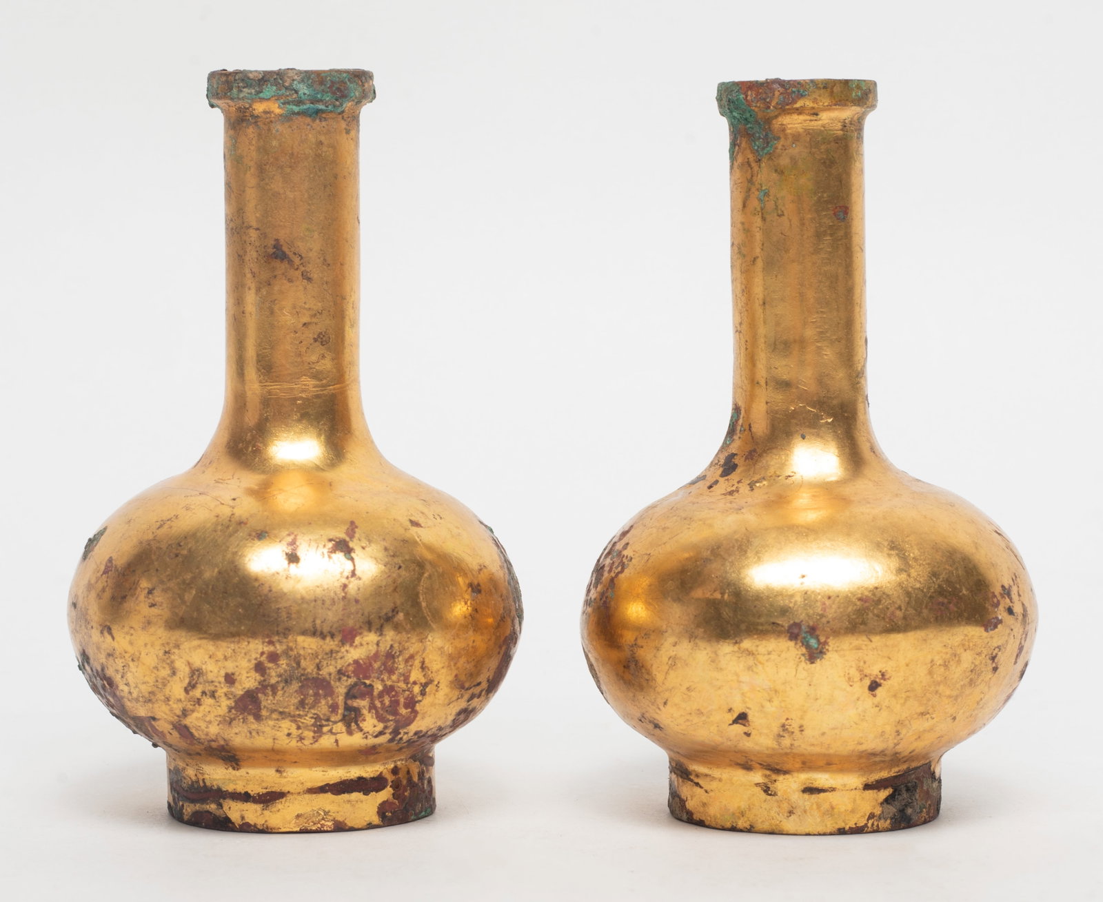 Two Chinese Gold on Bronze Vases (1 of 10)