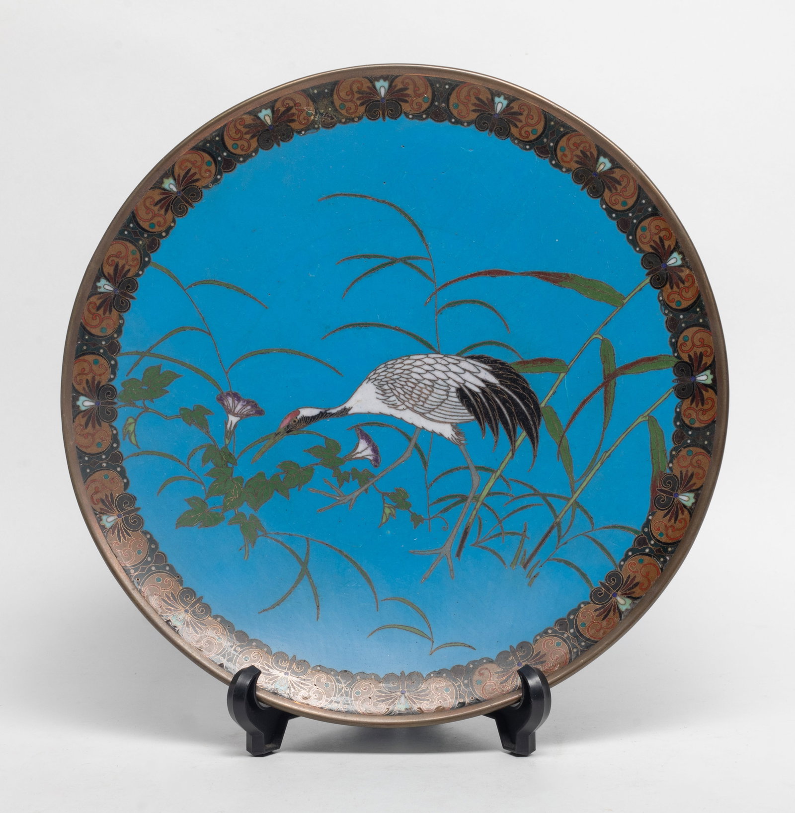 Antique Japanese Meiji Cloisonne Plate (1 of 10)