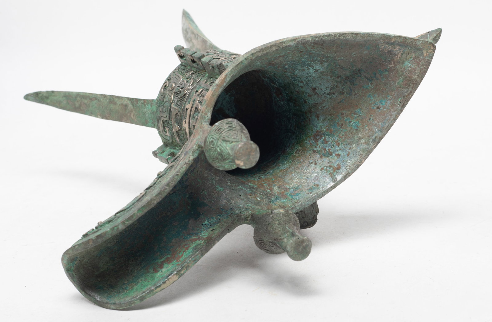 Tall Chinese Bronze Libation Cup - 3