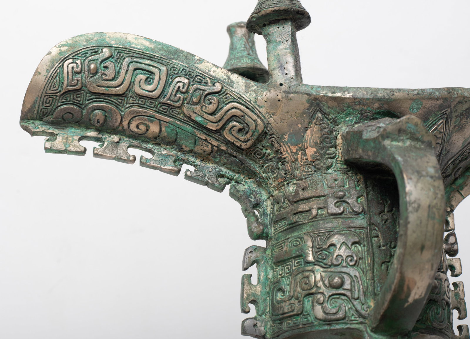 Tall Chinese Bronze Libation Cup - 5
