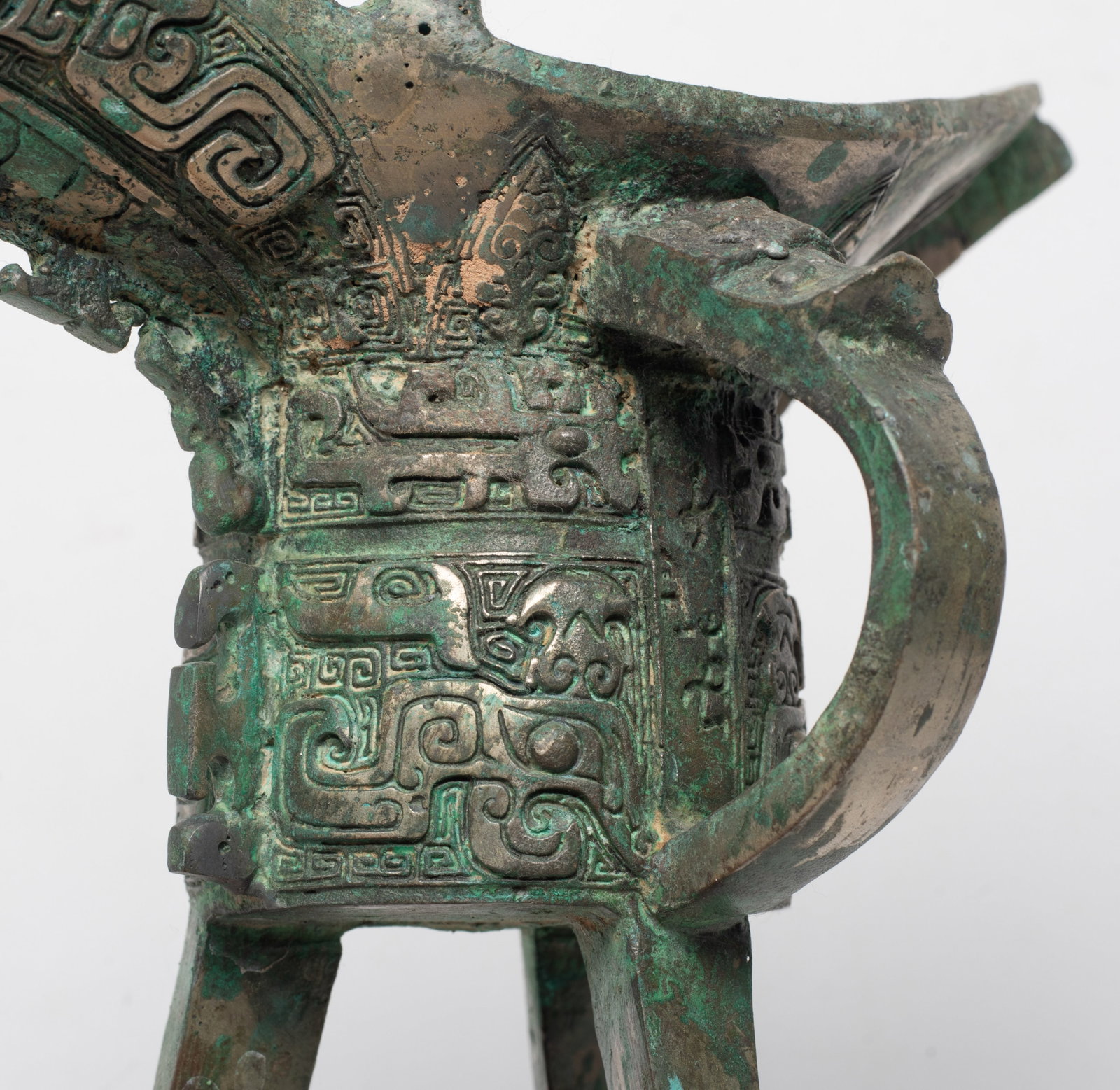 Tall Chinese Bronze Libation Cup - 6