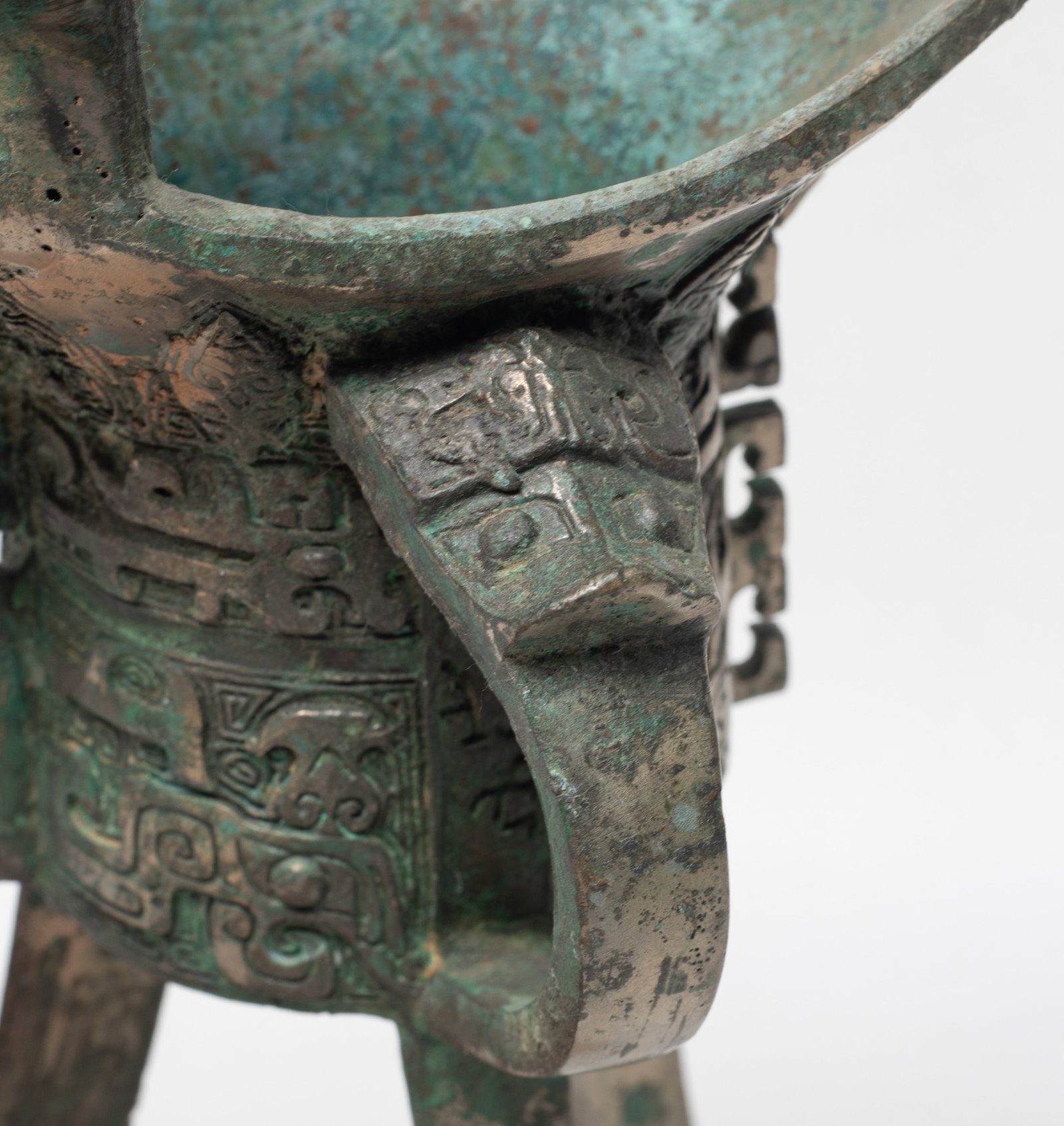 Tall Chinese Bronze Libation Cup - 7