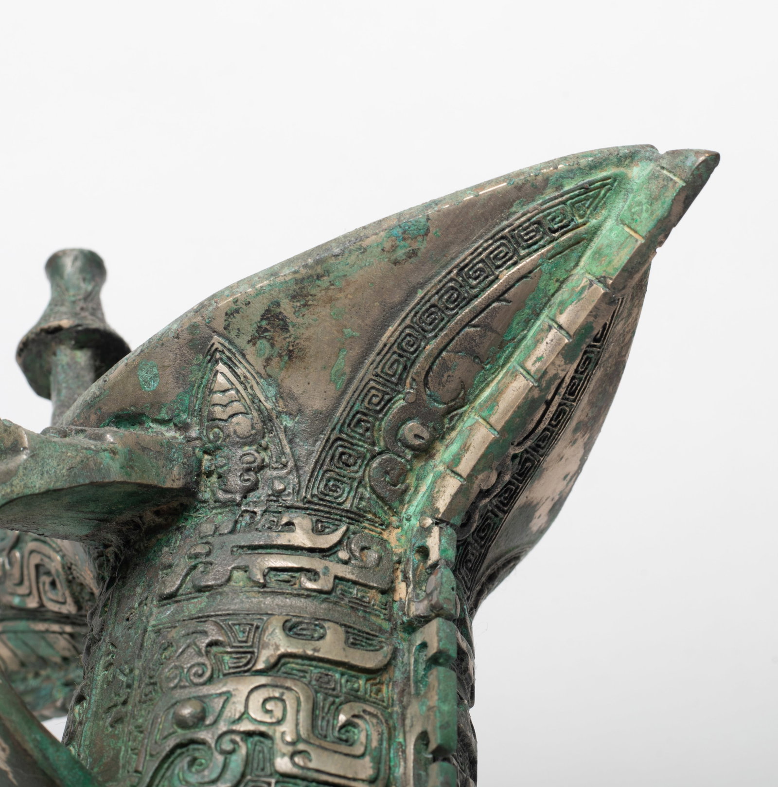 Tall Chinese Bronze Libation Cup - 8