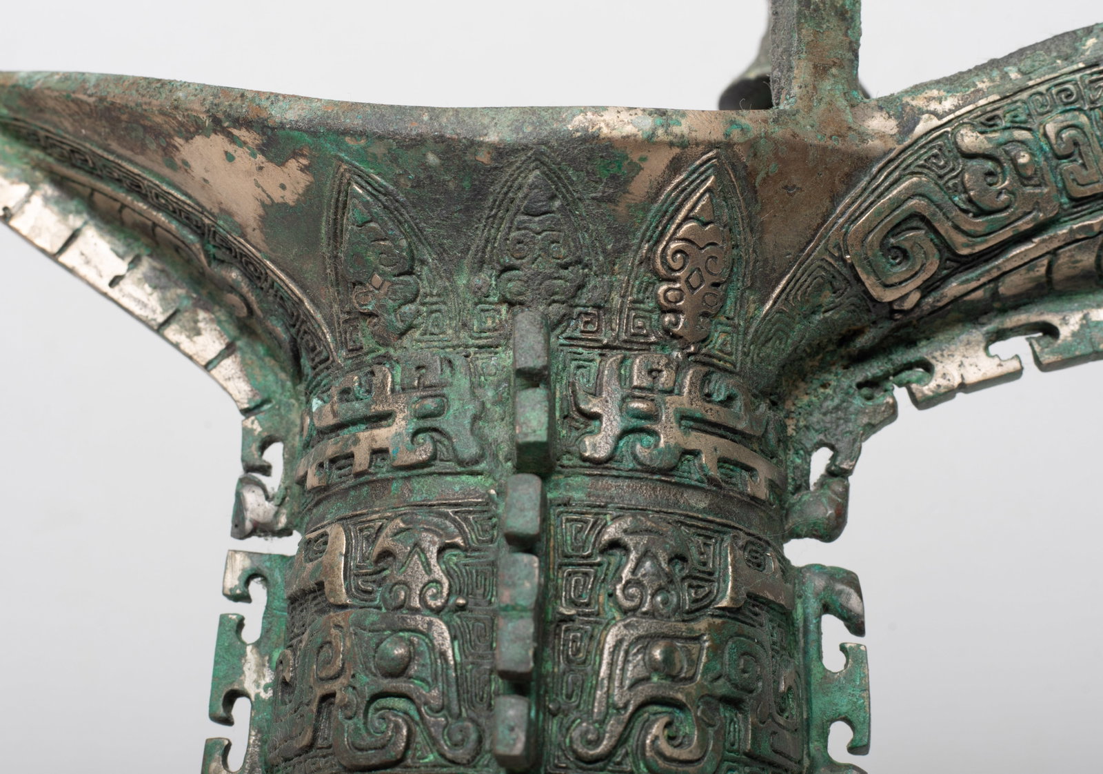 Tall Chinese Bronze Libation Cup - 9