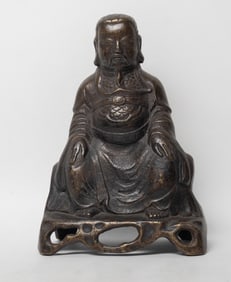 Chinese Bronze Carved Cabinet Buddha