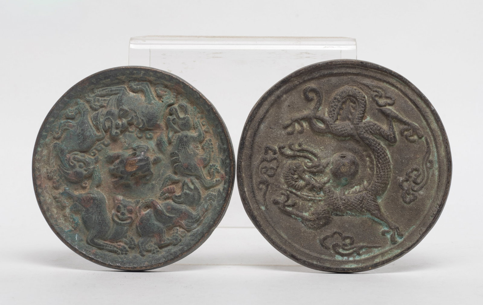 Estate Two Chinese Bronze Mirrors (1 of 10)