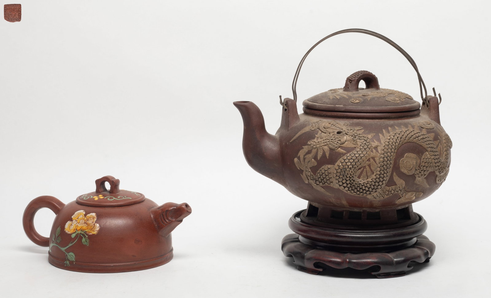 Two Chinese Yixing Zisha Tea Pots (1 of 15)