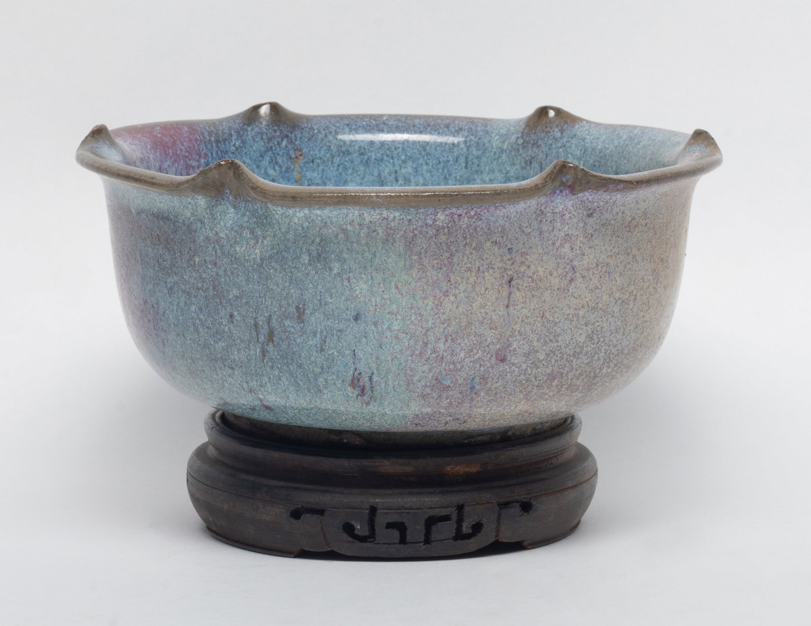 Large Chinese Jun Porcelain Lotus Bowl (1 of 11)