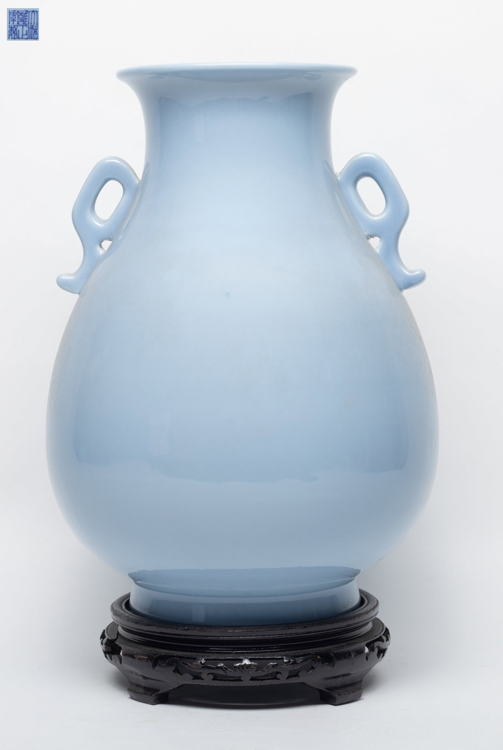 Chinese Blue Glazed Porcelain Vase (1 of 13)