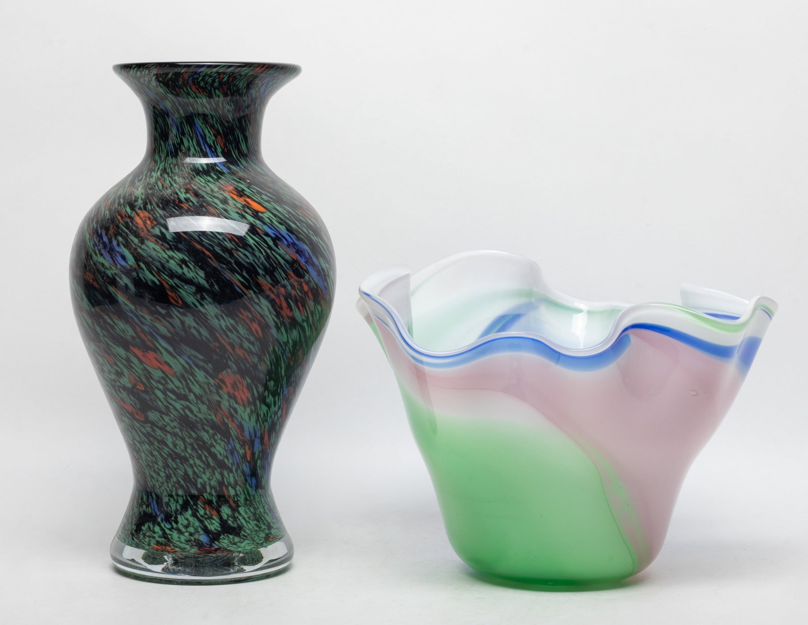 Vintage Two Murano Style Glass Vases (1 of 12)