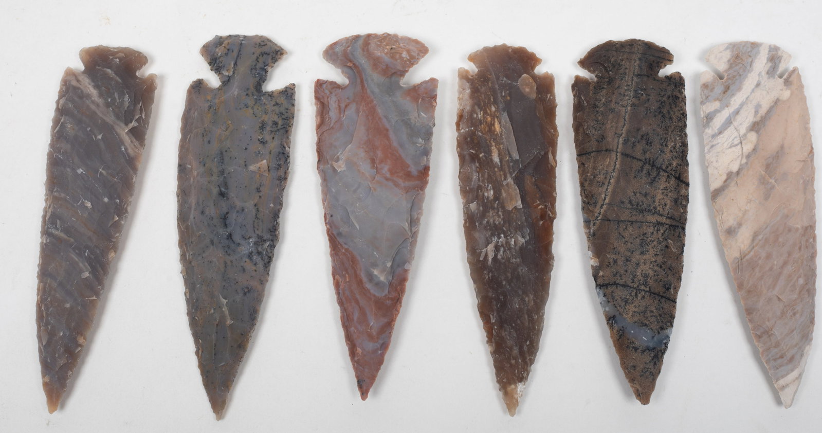 Set Native American Type Stone Heads - 6