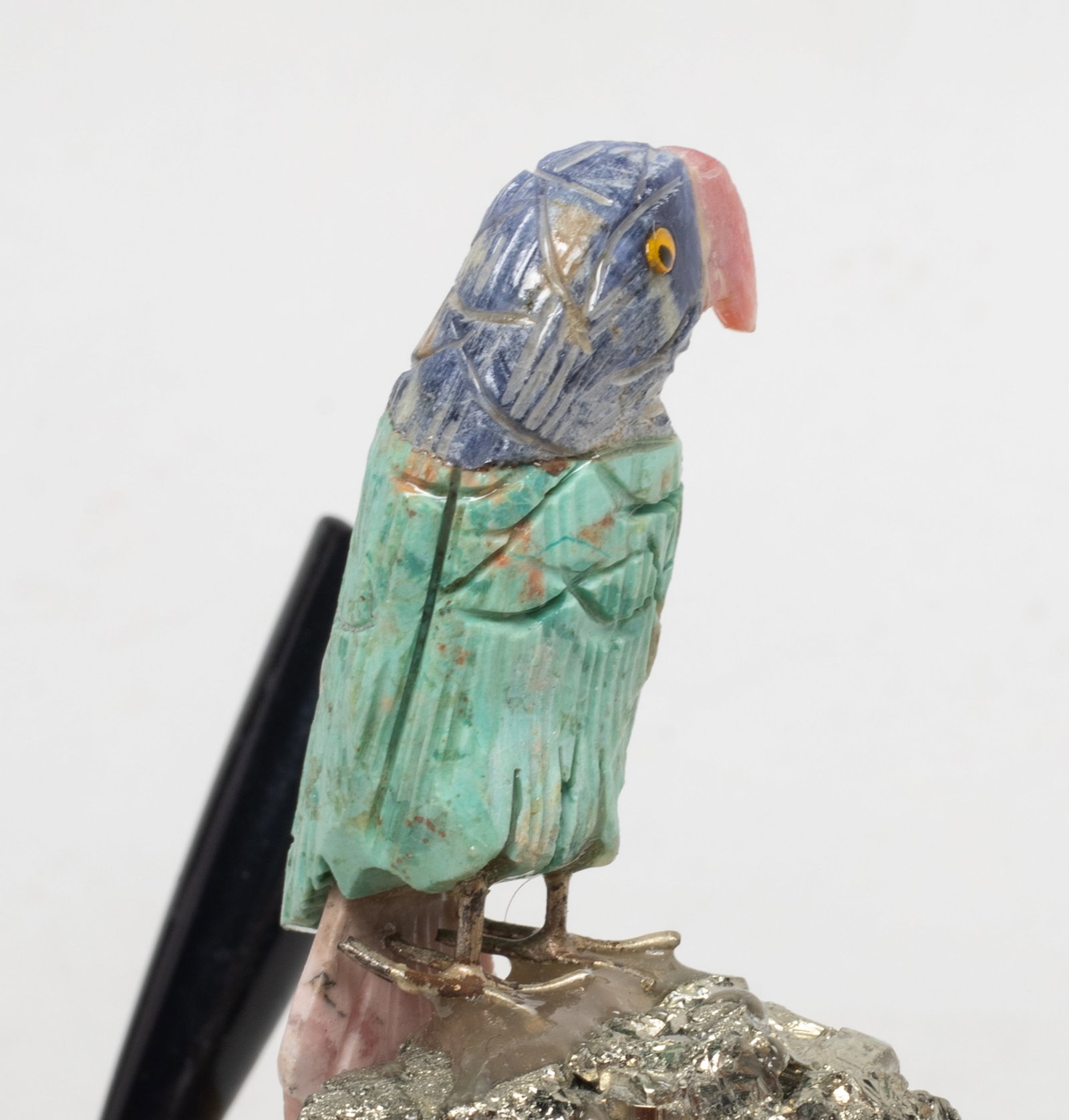 Vintage Gemstone, Marble Base Pen Holder - 6