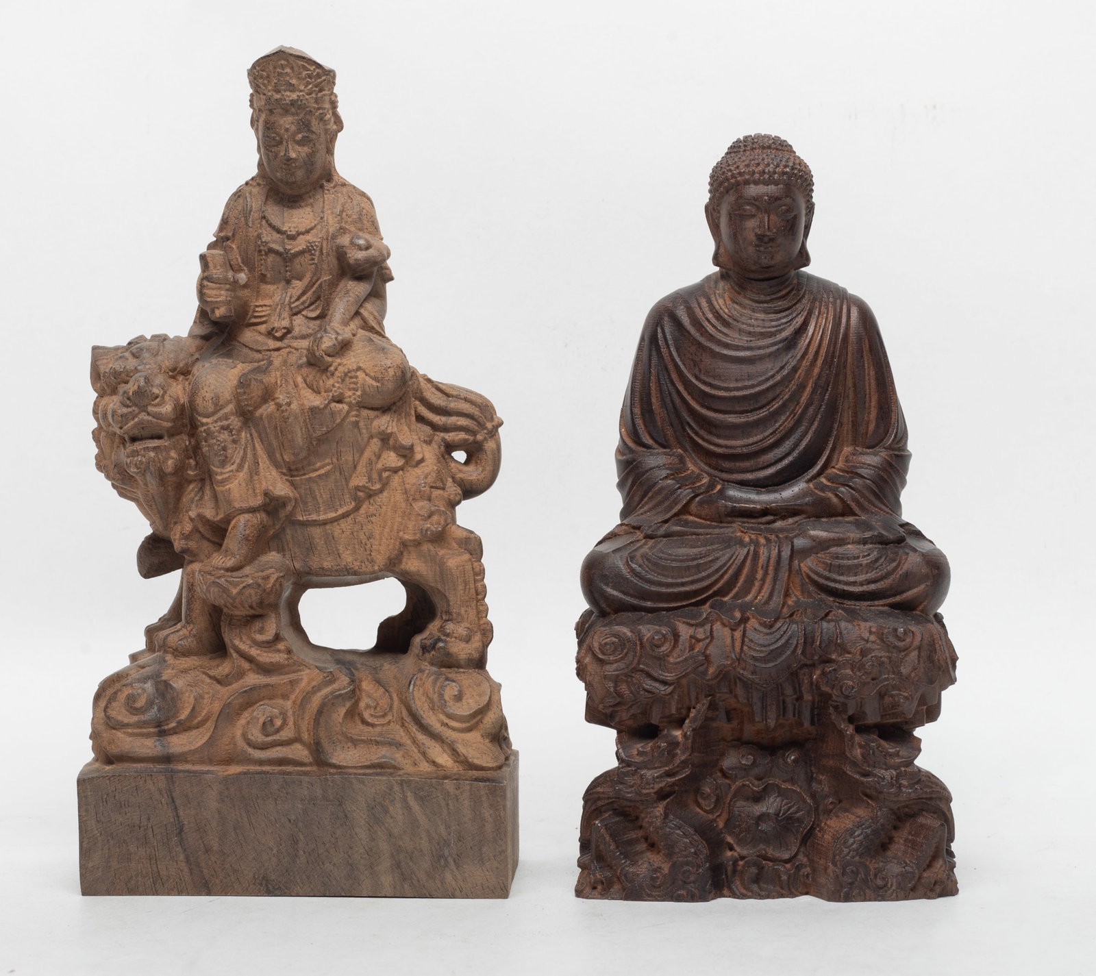 Two Chinese Export Wood Sculptures (1 of 14)