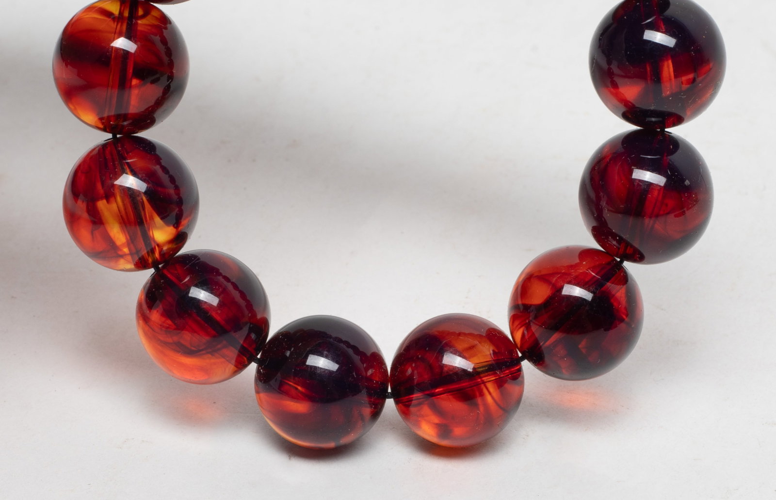 Two Chinese Cherry Amber Prayer Beads - 4