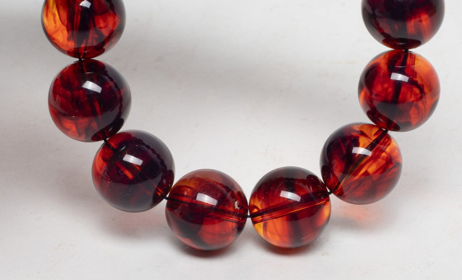 Two Chinese Cherry Amber Prayer Beads - 5
