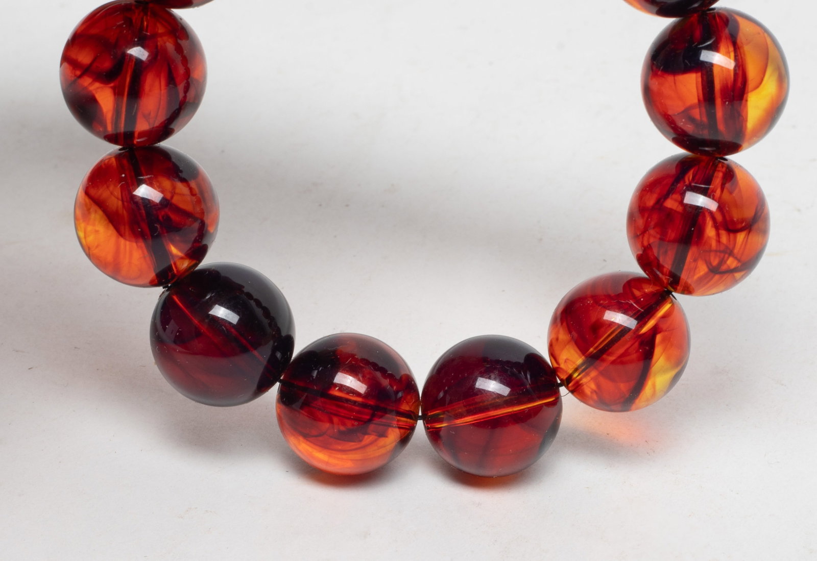 Two Chinese Cherry Amber Prayer Beads - 6