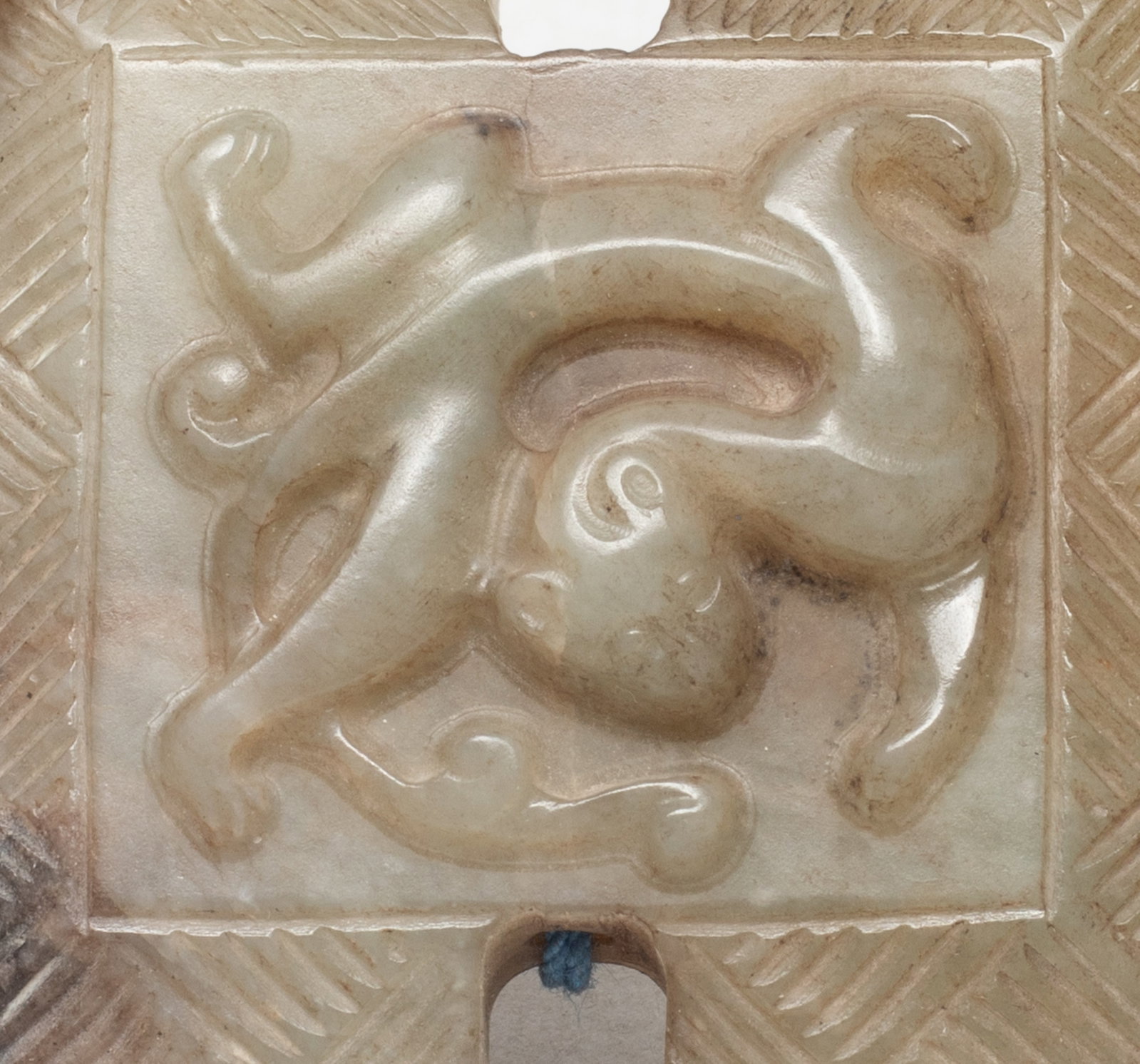Two Chinese Export Jade Pendants - 9