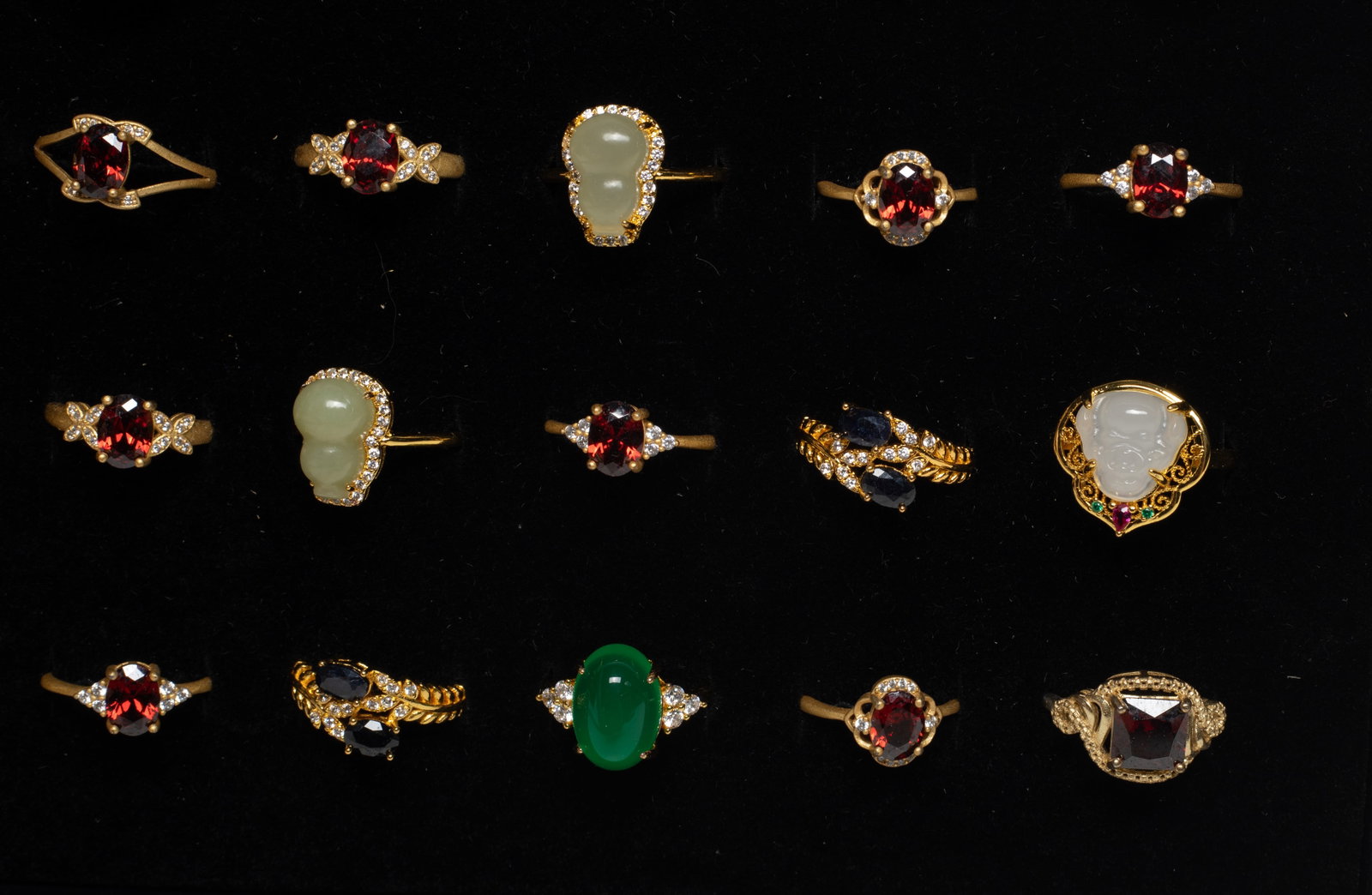 Set Chinese Export Rings Collection - 10