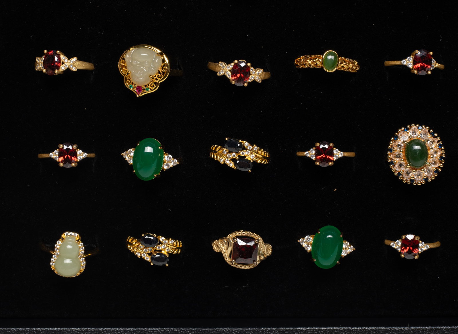 Set Chinese Export Rings Collection - 4