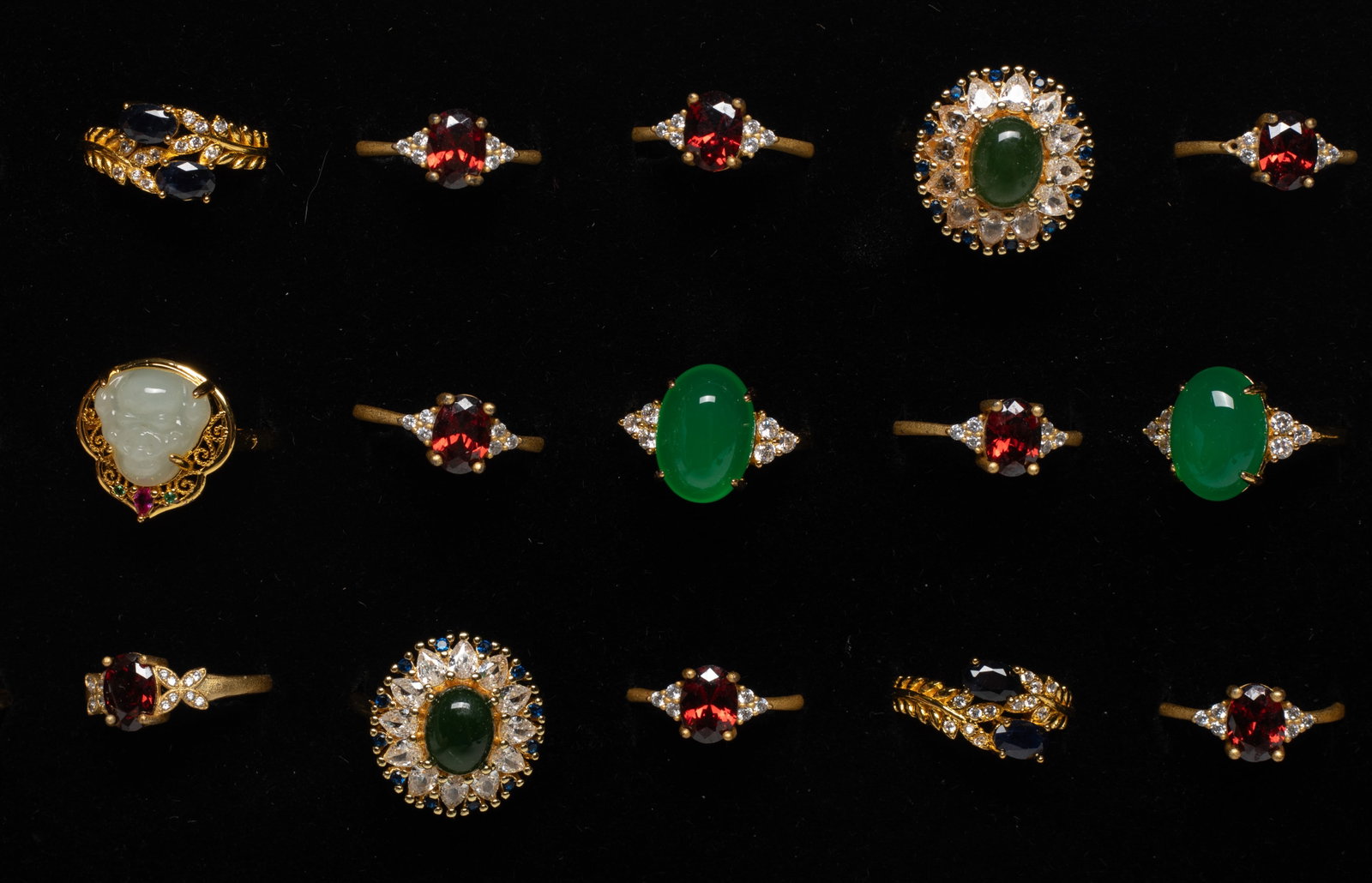 Set Chinese Export Rings Collection - 7