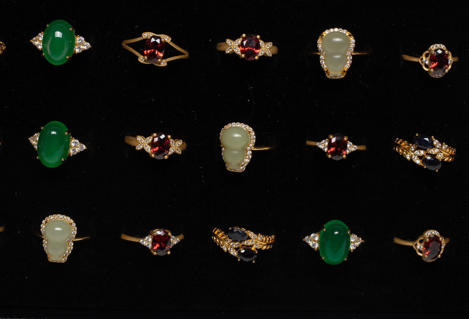Set Chinese Export Rings Collection - 8