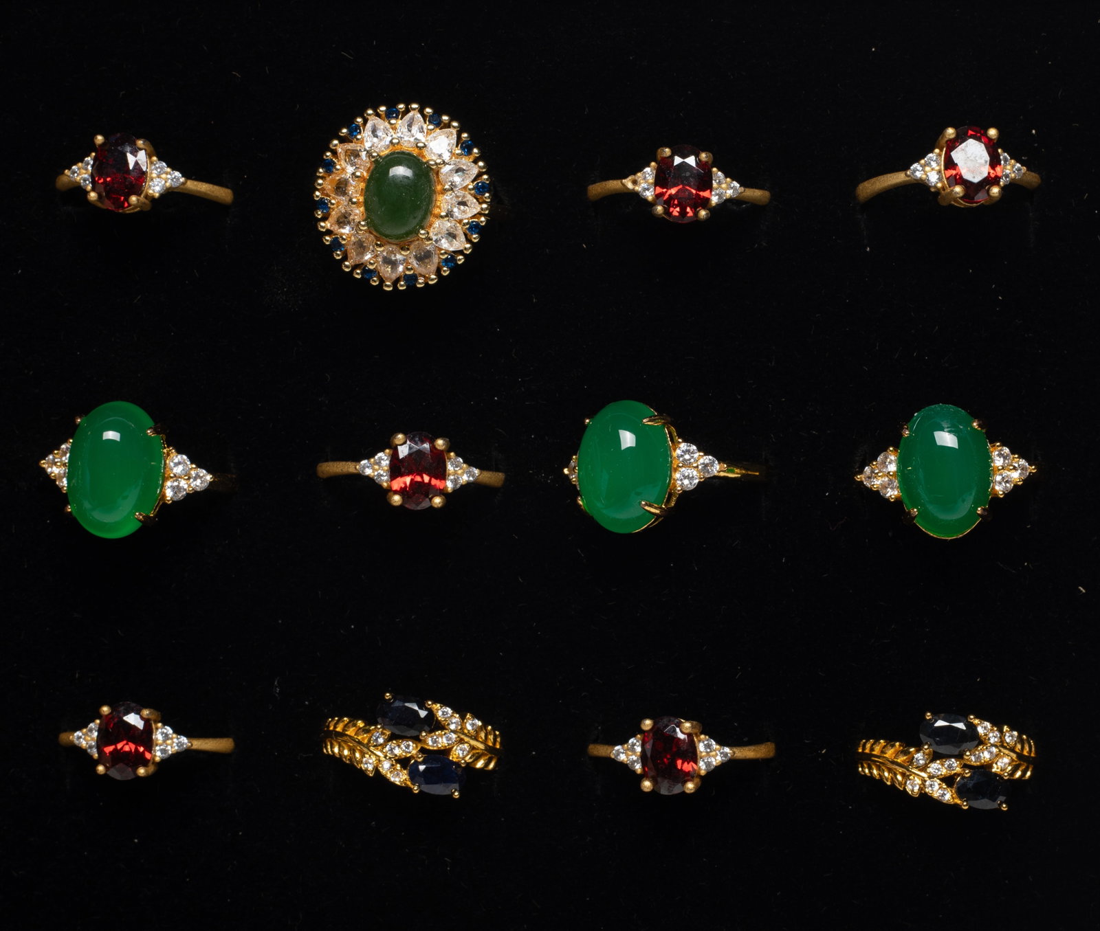Set Chinese Export Rings Collection - 9