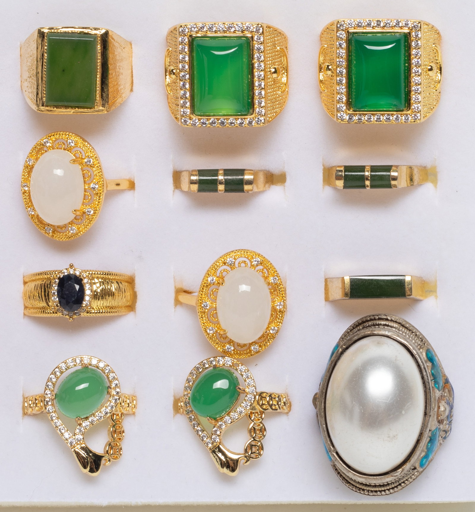 Set Chinese Export Rings Collection - 5