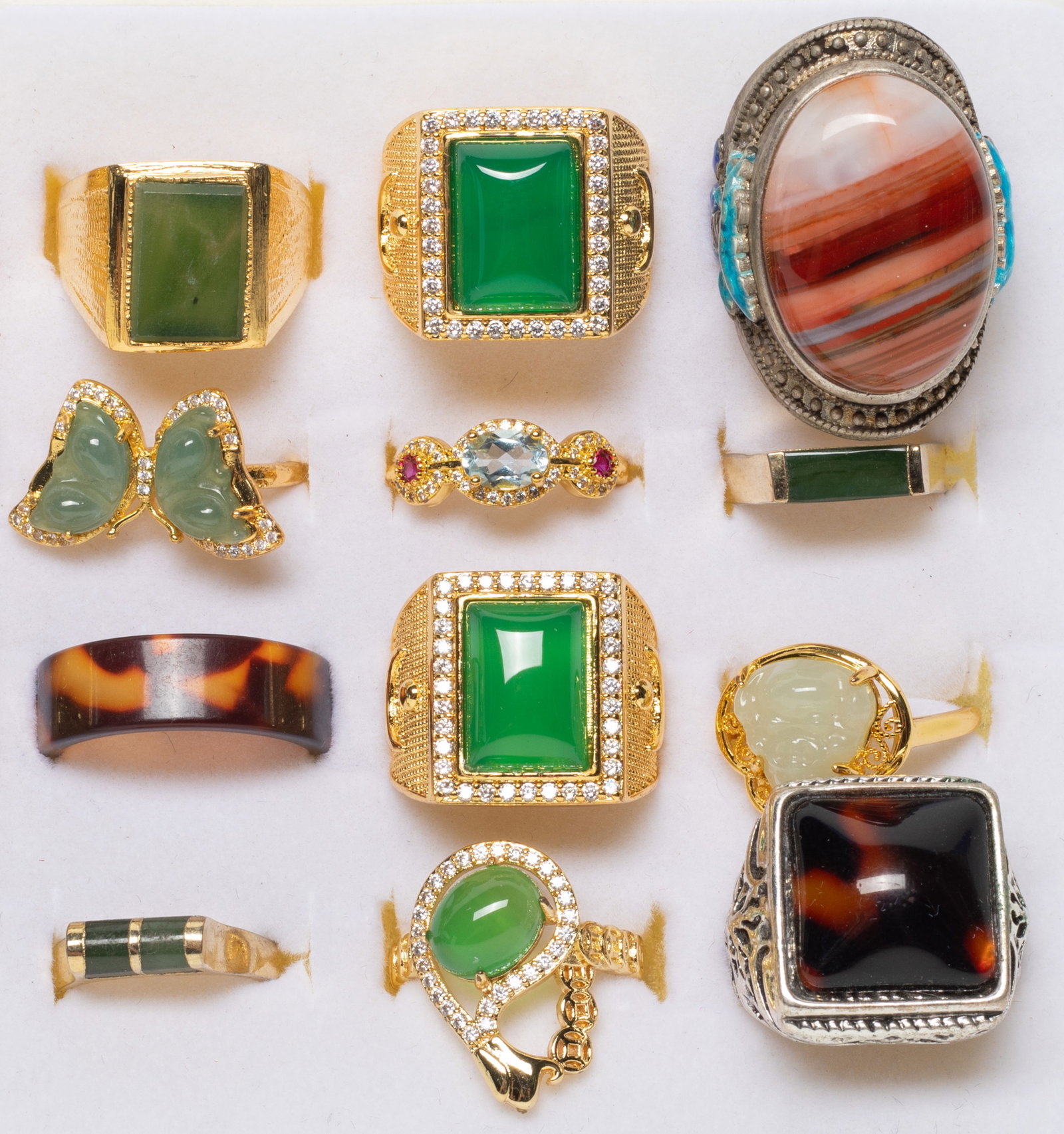 Set Chinese Export Rings Collection - 7