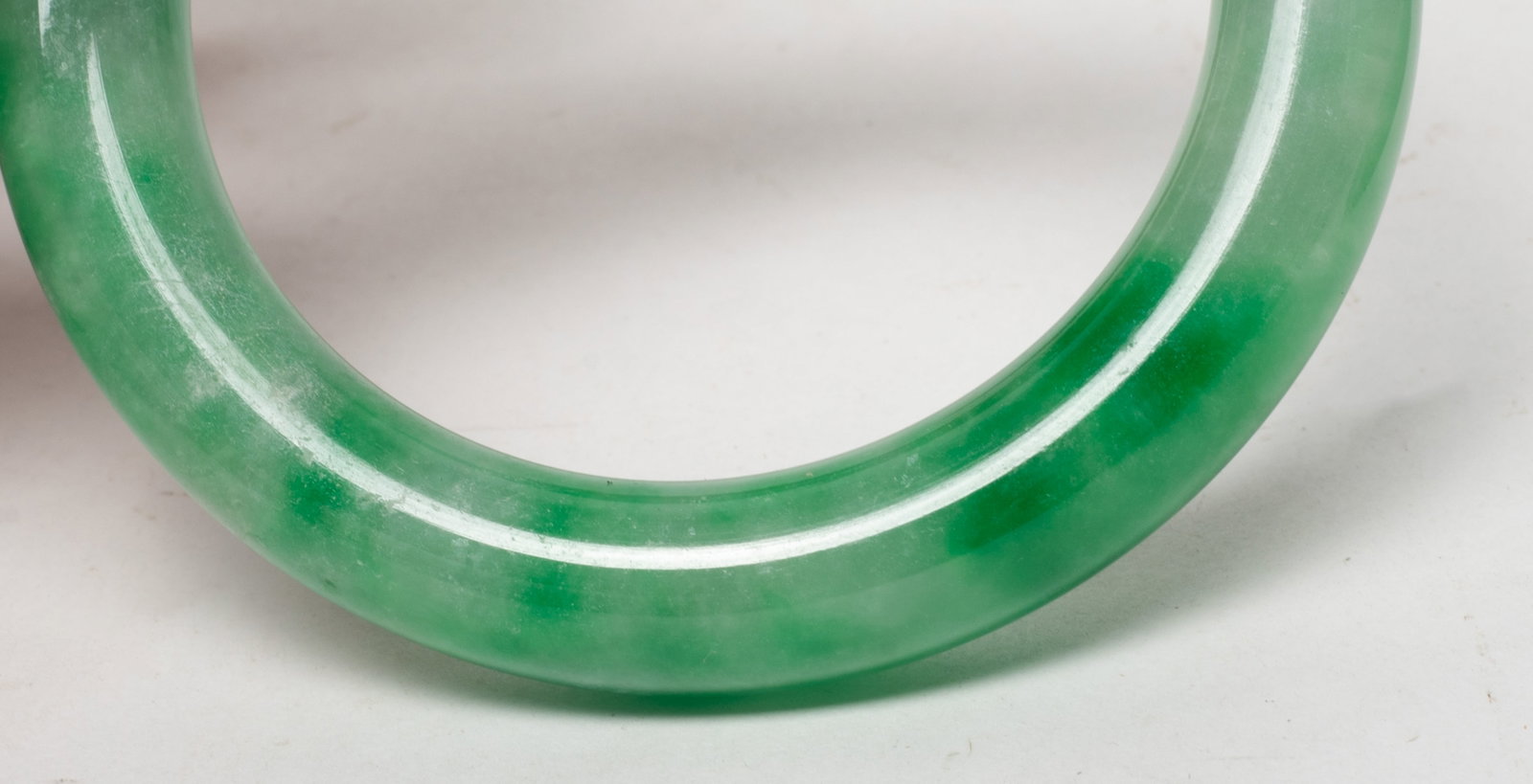 Two Chinese Colored Stone/Glass Bangles - 3