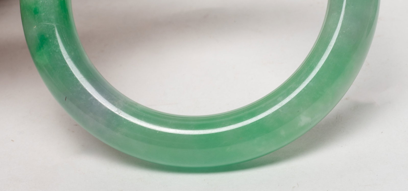 Two Chinese Colored Stone/Glass Bangles - 4
