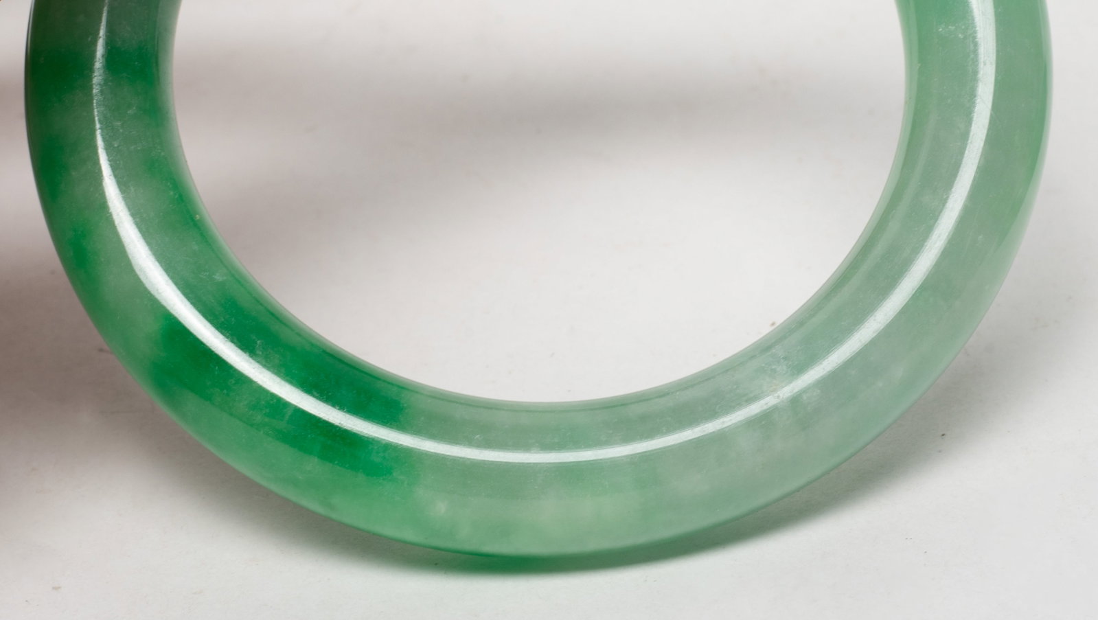 Two Chinese Colored Stone/Glass Bangles - 5