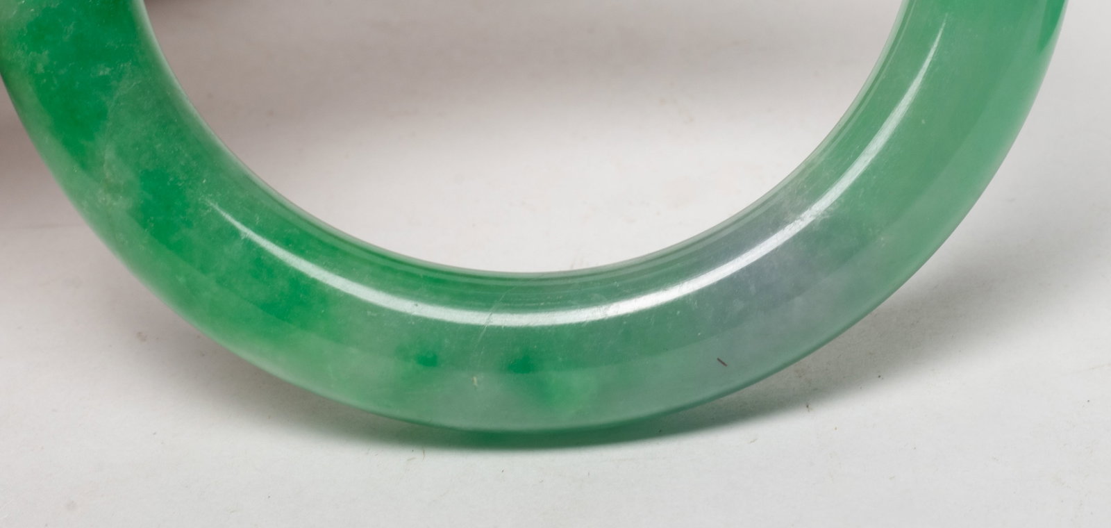 Two Chinese Colored Stone/Glass Bangles - 6