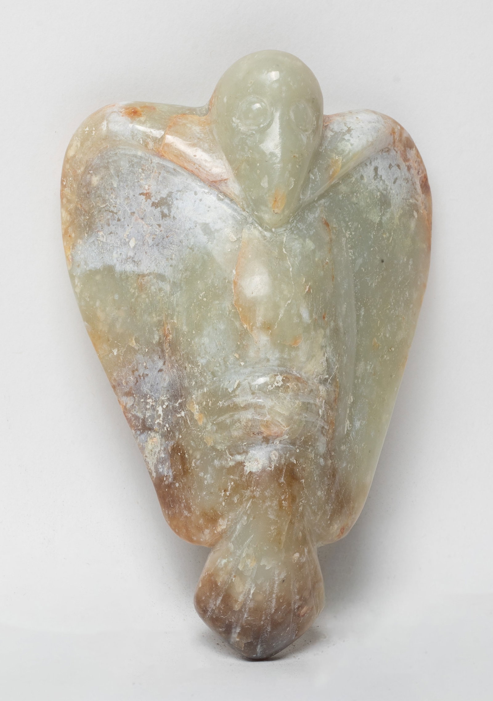 Large Chinese Russet Jade Bird: Large Chinese russet jade carved bird sculpture. Approx. 5.4*3.57*1.45 inch.