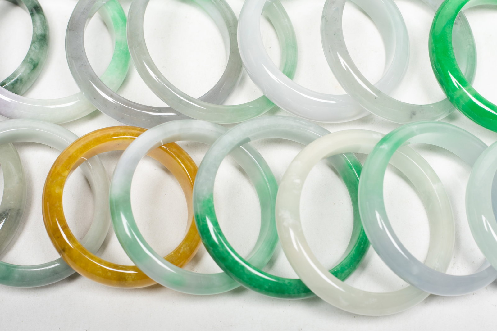 Large Set Chinese Export Bangles - 11