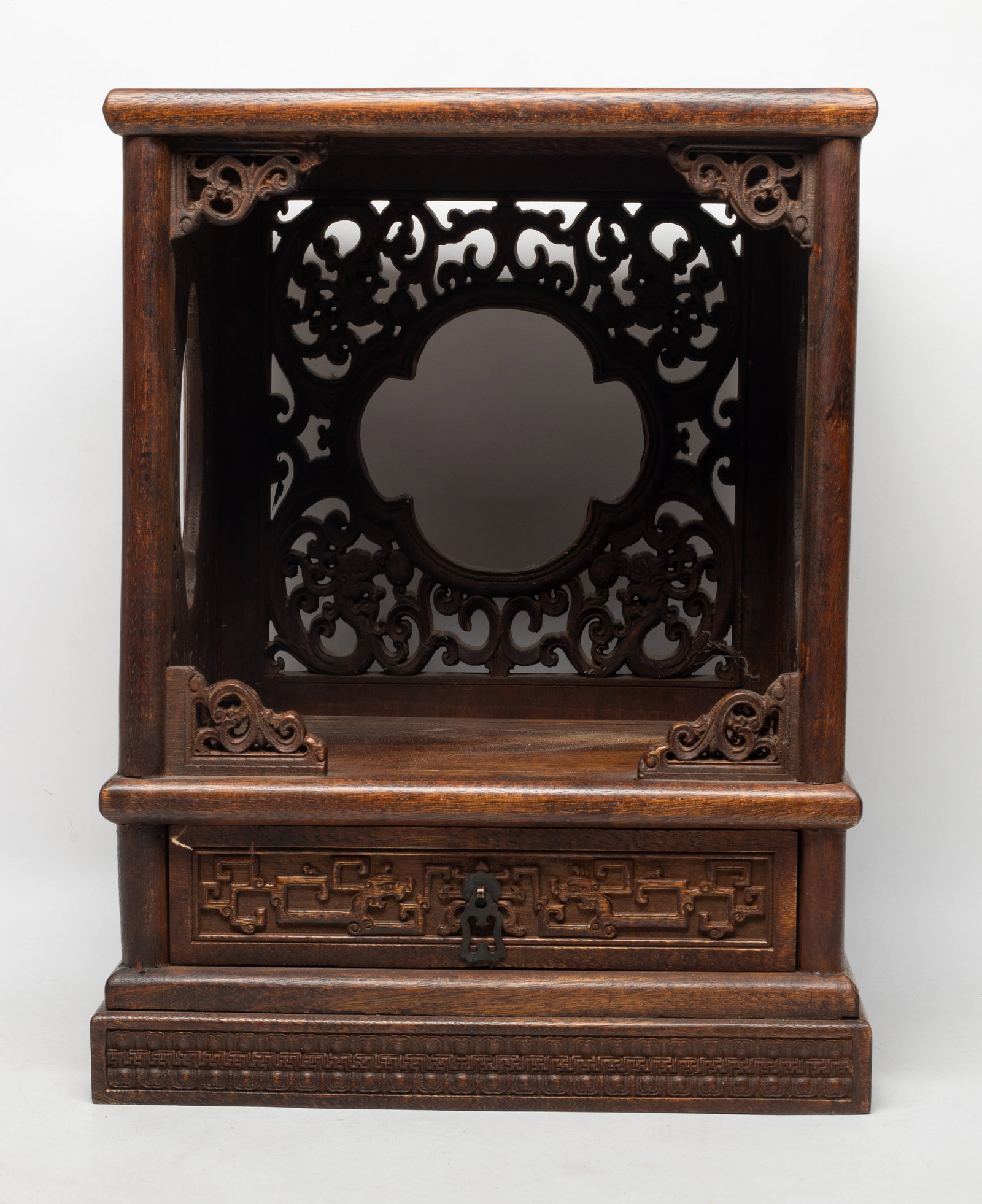 Vintage Hard Wood Buddha Case