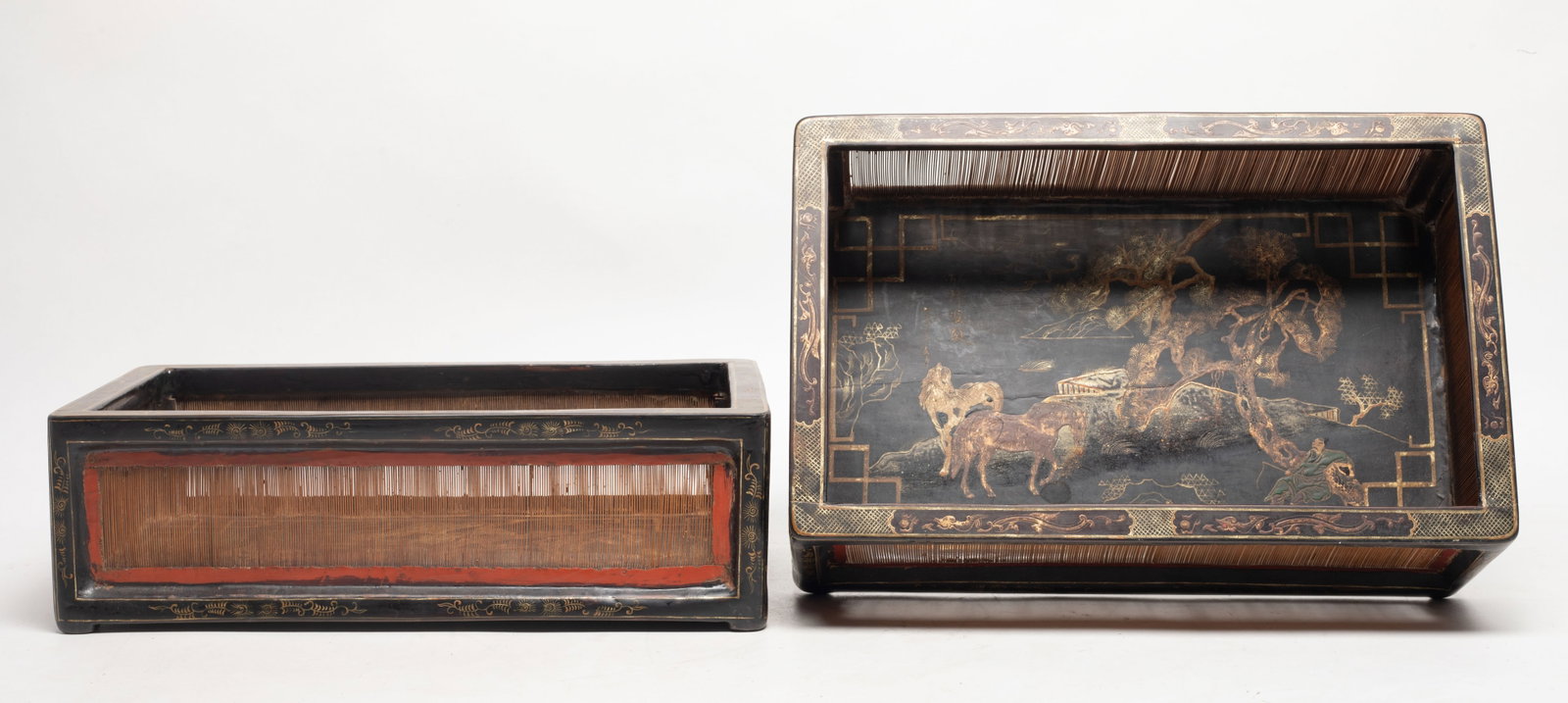 Two Chinese Lacquer Tray Sets (1 of 10)