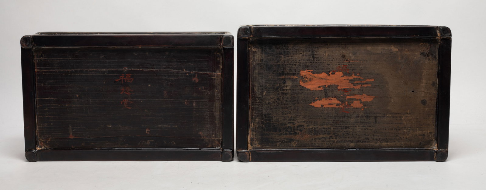 Two Chinese Lacquer Tray Sets - 9