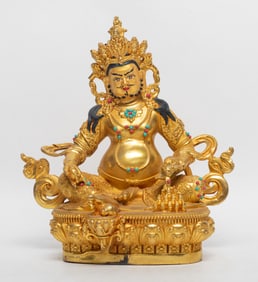 Vintage Chinese Gold on Bronze Buddha