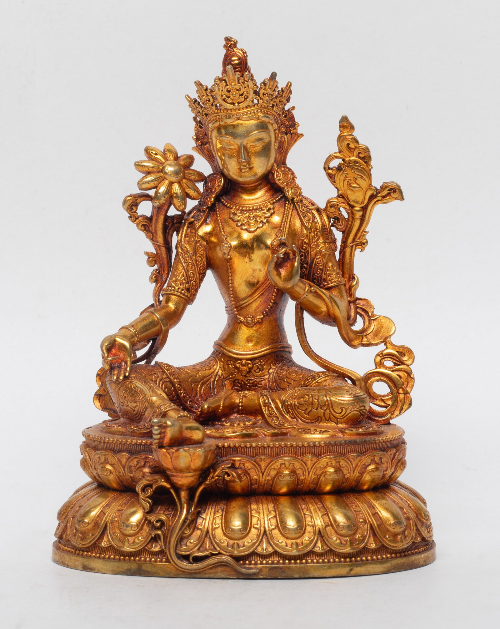 Estate Chinese Gilt Bronze Sculpture of Buddha (1 of 8)