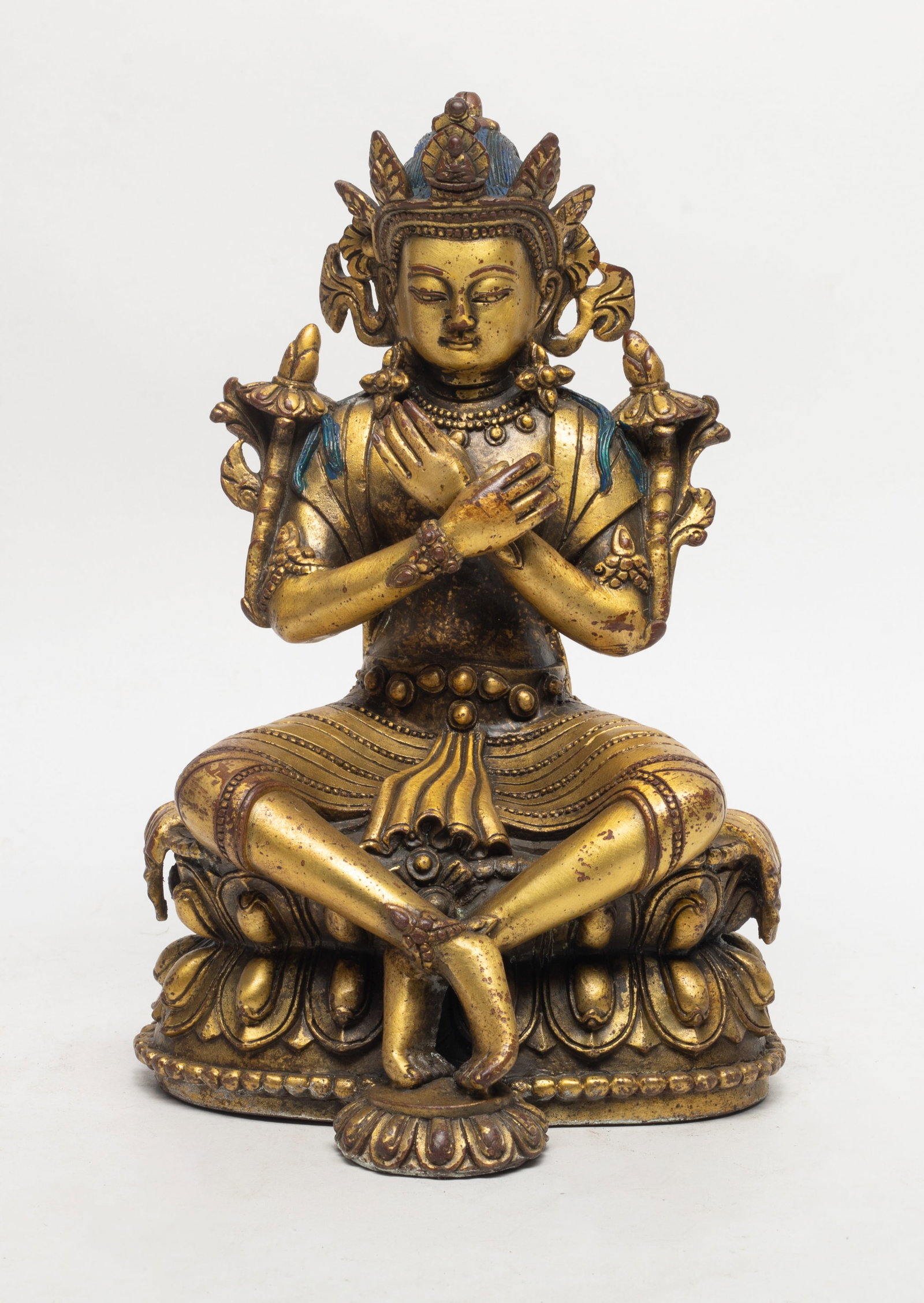Heavy Chinese Gilt Bronze Sculpture of Buddha (1 of 9)